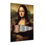 Mona Lisa Money Tear Matte Stretched Canvas Art - Image 2