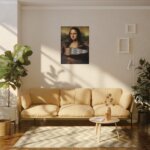 Mona Lisa Money Tear Matte Stretched Canvas Art - Image 3