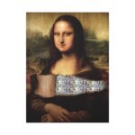 Mona Lisa Money Tear Matte Stretched Canvas Art
